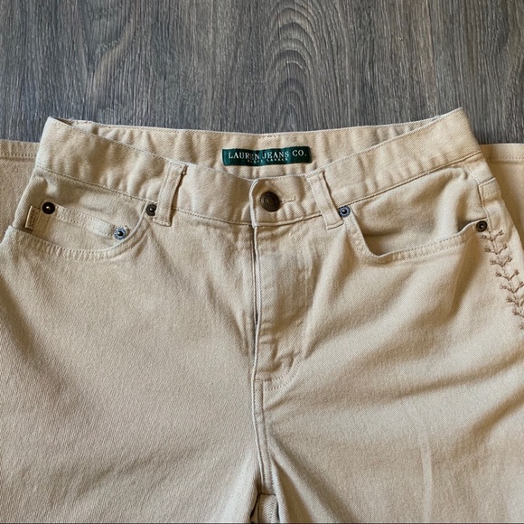 Lauren Jeans Co. Ralph Lauren Tan Denim Sz. 4 - Picture 2 of 5
